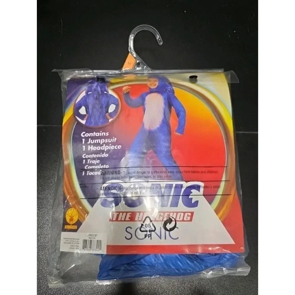 Sonic The Hedgehog Halloween Party Costume Rubies Boy's Size Medium #701452